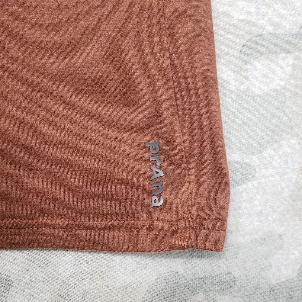 Prana‎ Shirt Mens Medium Brown Quarter Zip Long Sleeve Outdoors